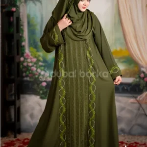 Begum Jaan Borka V2 – Elegant Embroidery & Stonework with Hijab